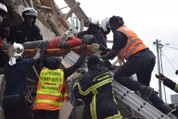 Côte d Ivoire Effondrement d un immeuble à Cocody un bilan