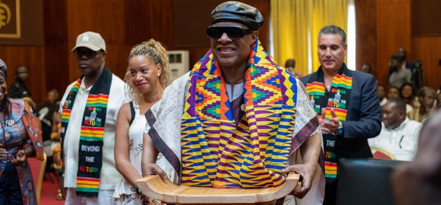 Ghana : L'artiste américain Stevie Wonder devient un ghanéen, et fête ses 74 ans à Accra