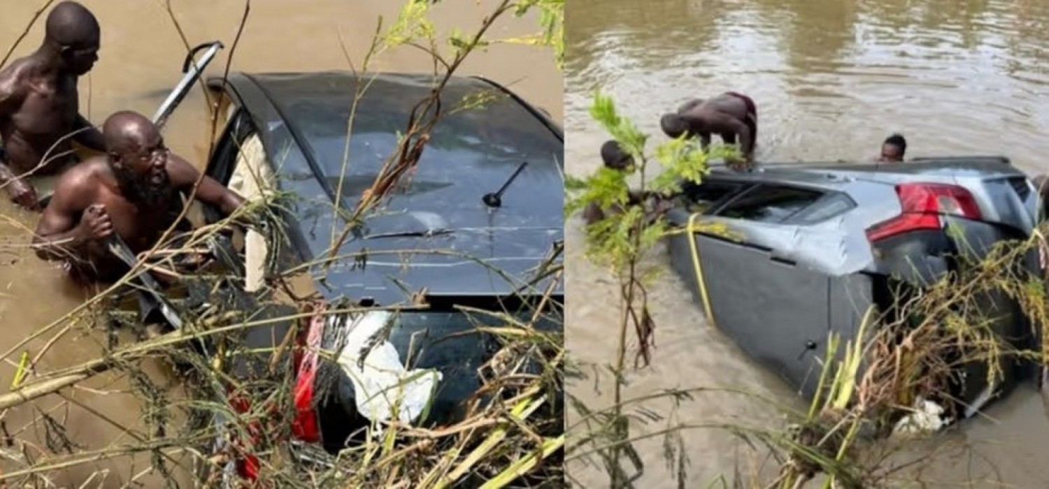 Ghana :  La voiture d'un joueur emportée par les eaux sur l'autoroute Accra-Tema, trois morts