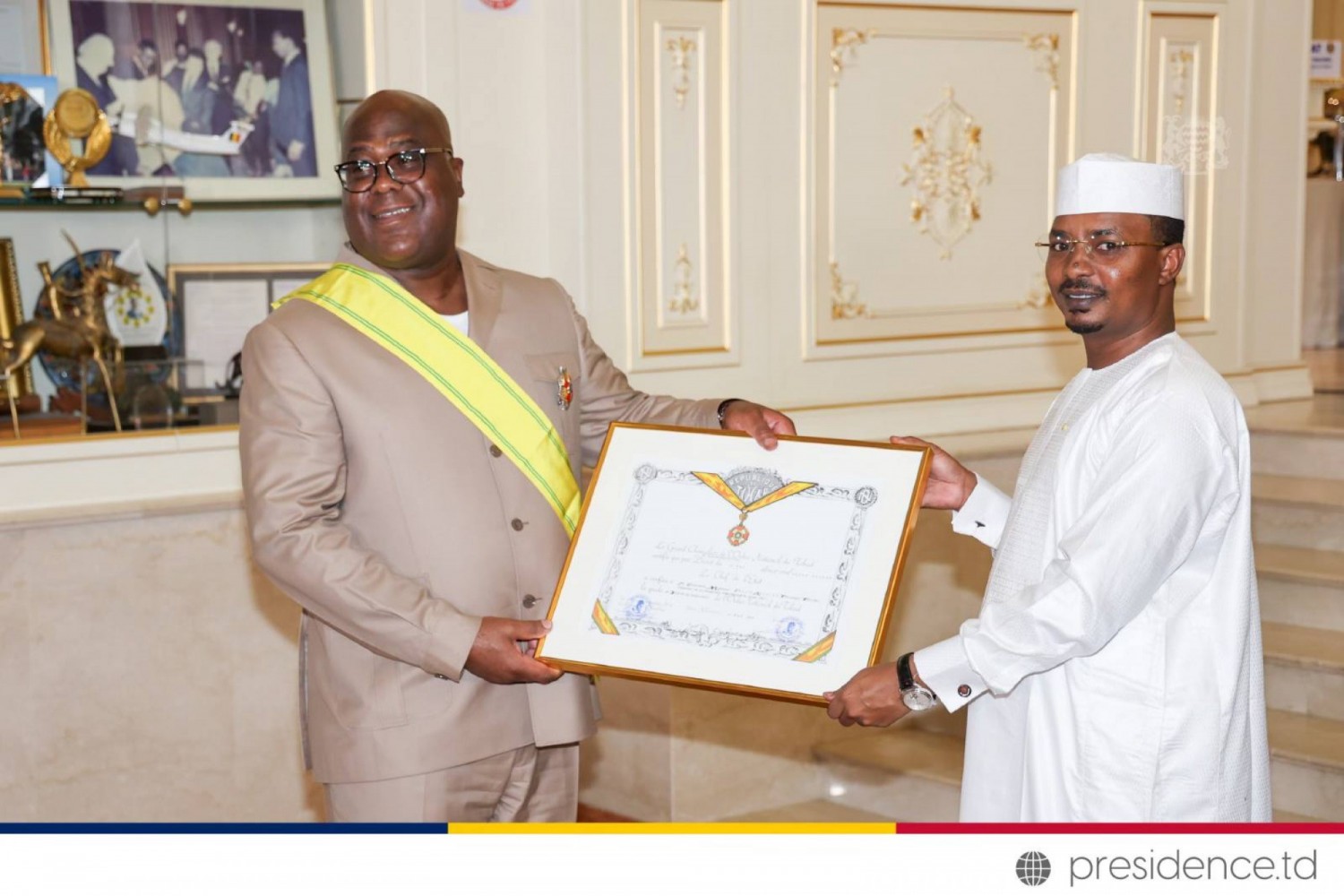 RDC-Tchad : Tshisekedi élevé à la dignité de Grand-Croix de l'Ordre national