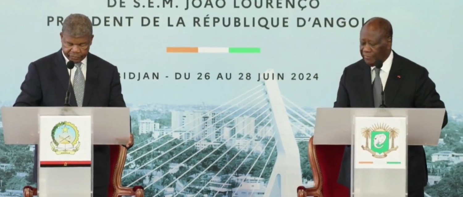Côte d'Ivoire : En visite officielle à Abidjan, João Lourenço et Alassane Ouattara s'engagent à œuvrer au raffermissement et à la diversification de leurs relations bilatérales