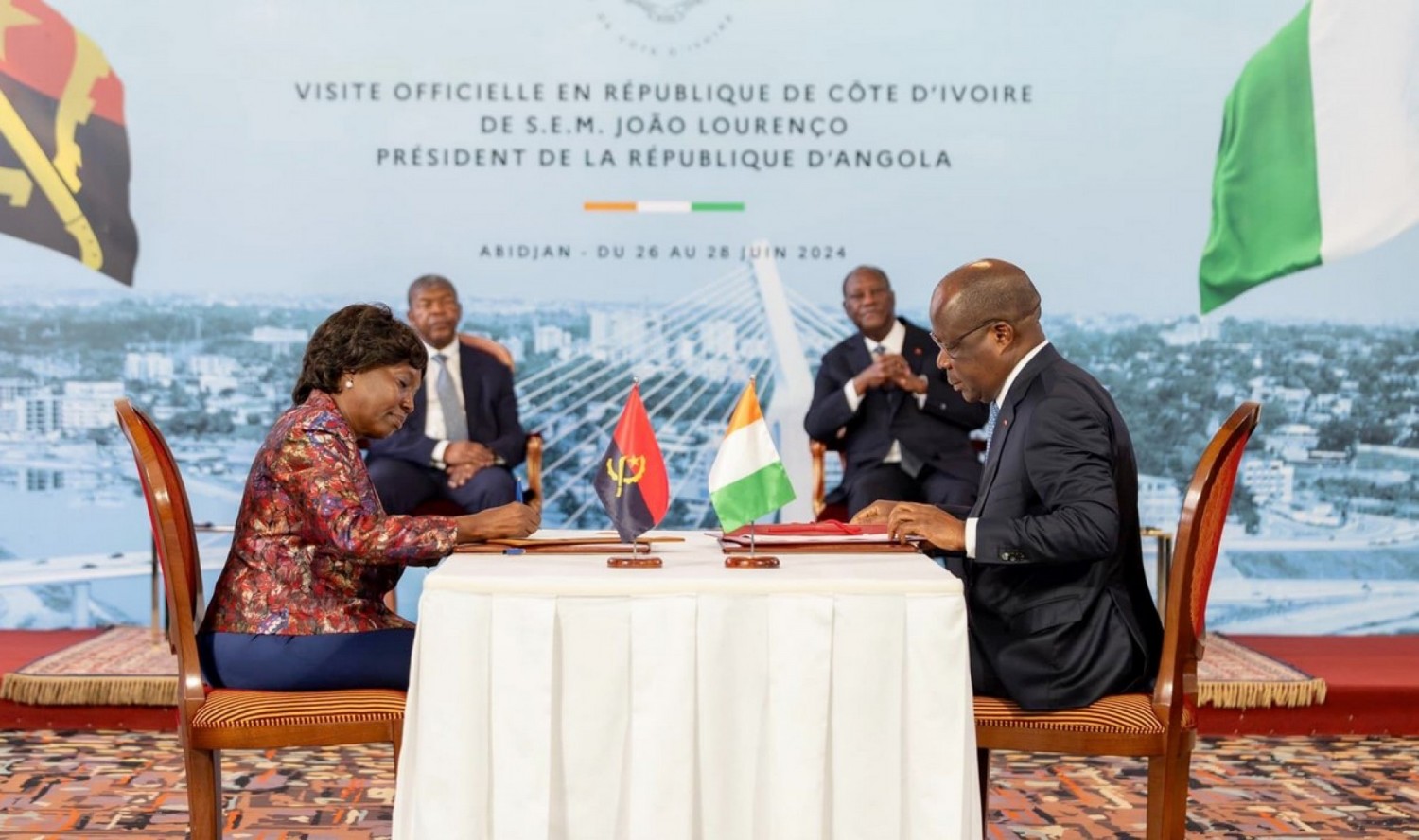 Côte d'Ivoire : Abidjan et Luanda renforcent leurs coopérations, 14 accords bilatéraux signés entre les gouvernements ivoirien et angolais dans plusieurs domaines