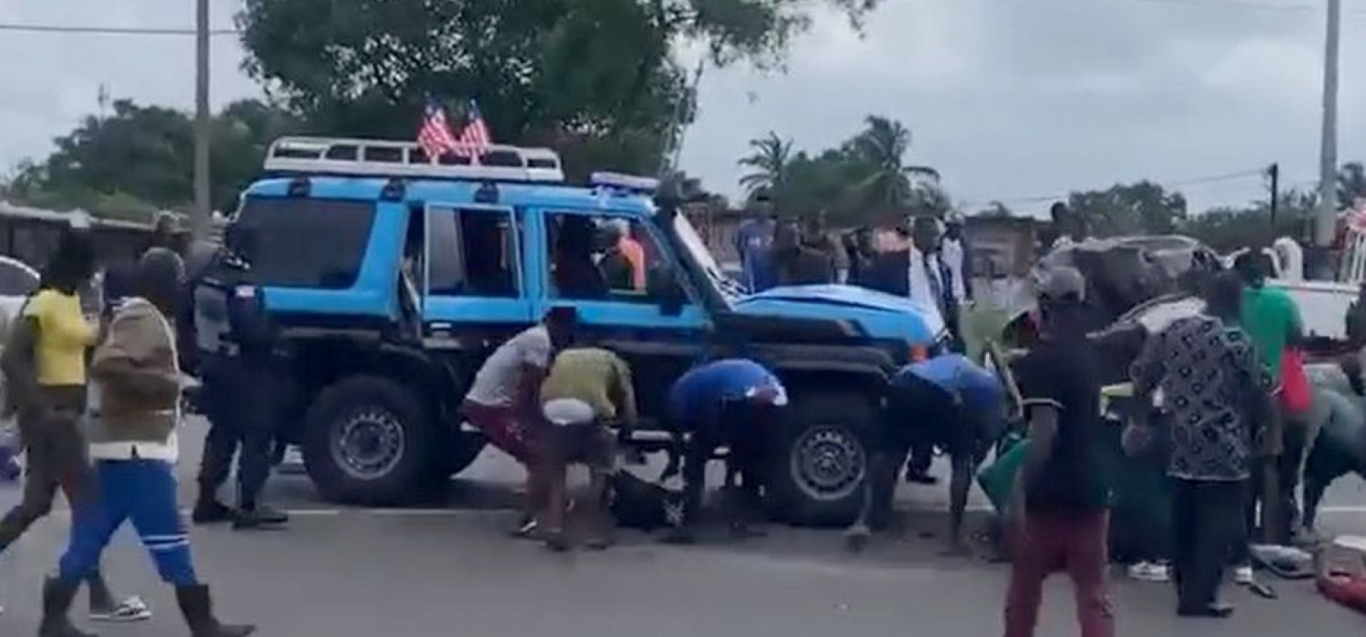 Liberia :  Accident du convoi présidentiel avec un tricycle à Monrovia