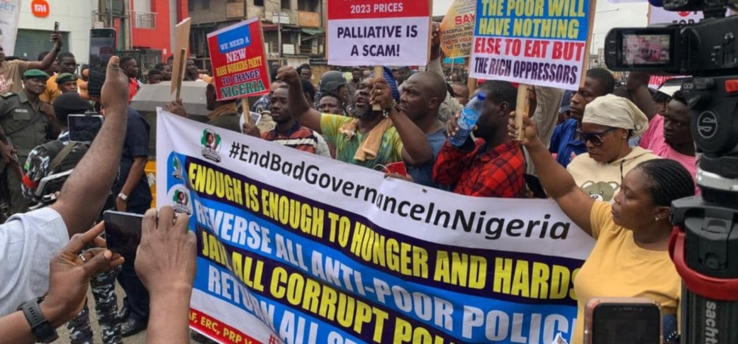 Nigeria :  Manifestations générales #Endbadgovernance en cours avec des interventions de la police