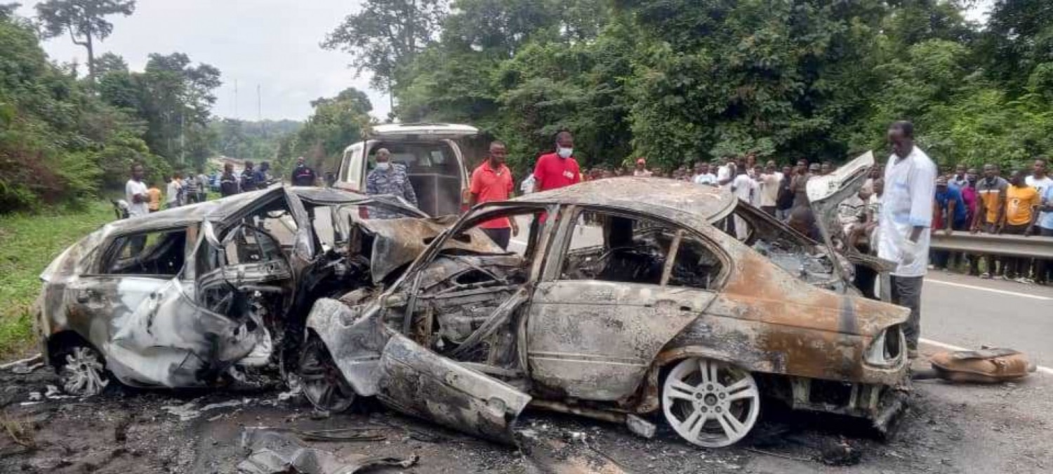 Côte d'Ivoire : Accident mortel sur l'axe Daloa-Bonon, un incendie ravageur coûte la vie à trois personnes