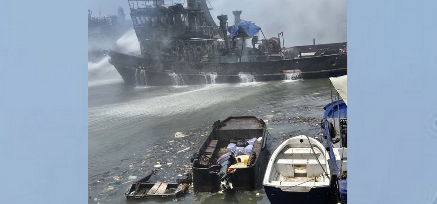 Togo :  Bilan de l'incendie du jeudi dernier au Port de Lomé