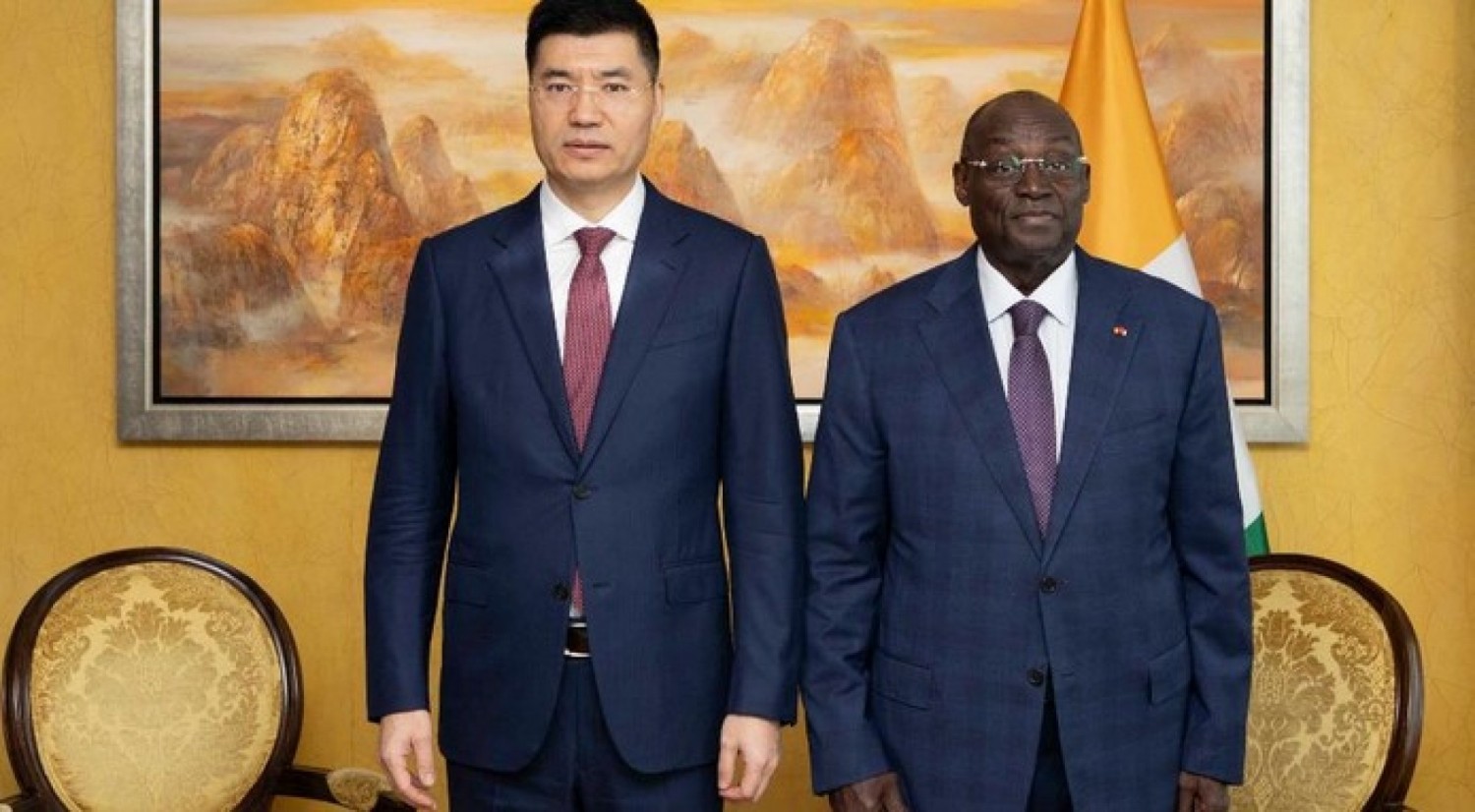 Côte d'Ivoire-Chine : Echanges avec HUAWEI et GENERTEC, le VPR Tiémoko Koné rappelle les engagements chinois pour le port sec de Ferkessédougou