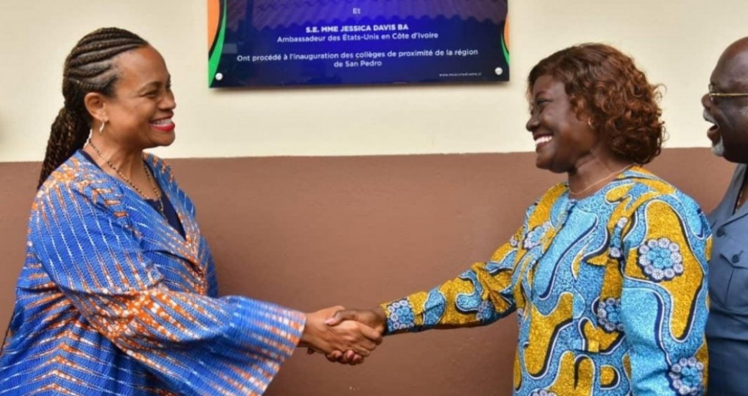 Côte d'Ivoire : Rentrée Scolaire 2024-2025, Mariatou Koné inaugure 12 collèges de proximité à San Pedro