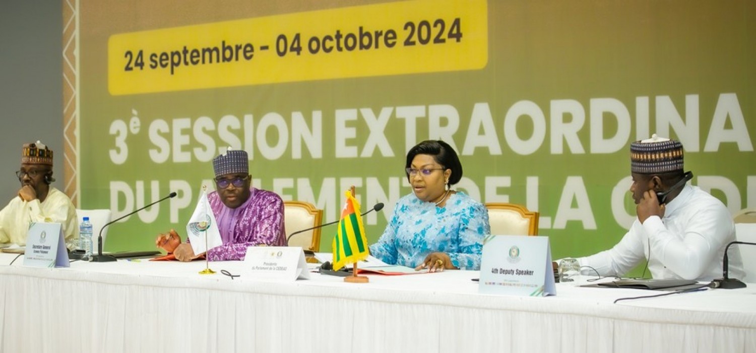 Cedeao :  Parlement, ouverture de la 3e session au Togo et appel de la présidente Mémounatou à des réformes