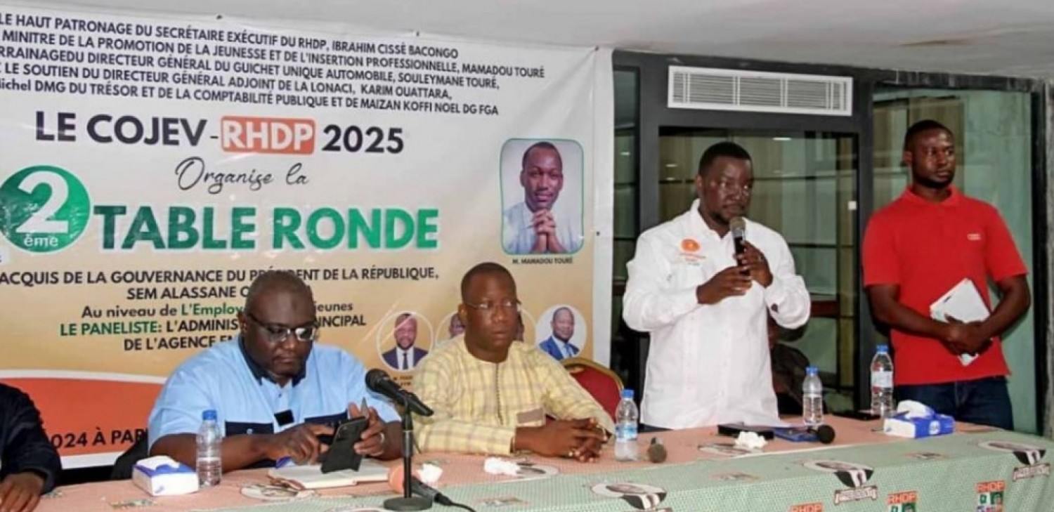 Côte d'Ivoire : Campagne présidentielle 2025, le Cojev-Rhdp et l'Agence emploi jeune sensibilisent sur les actions menées par le gouvernement pour favoriser l'insertion professionnelle