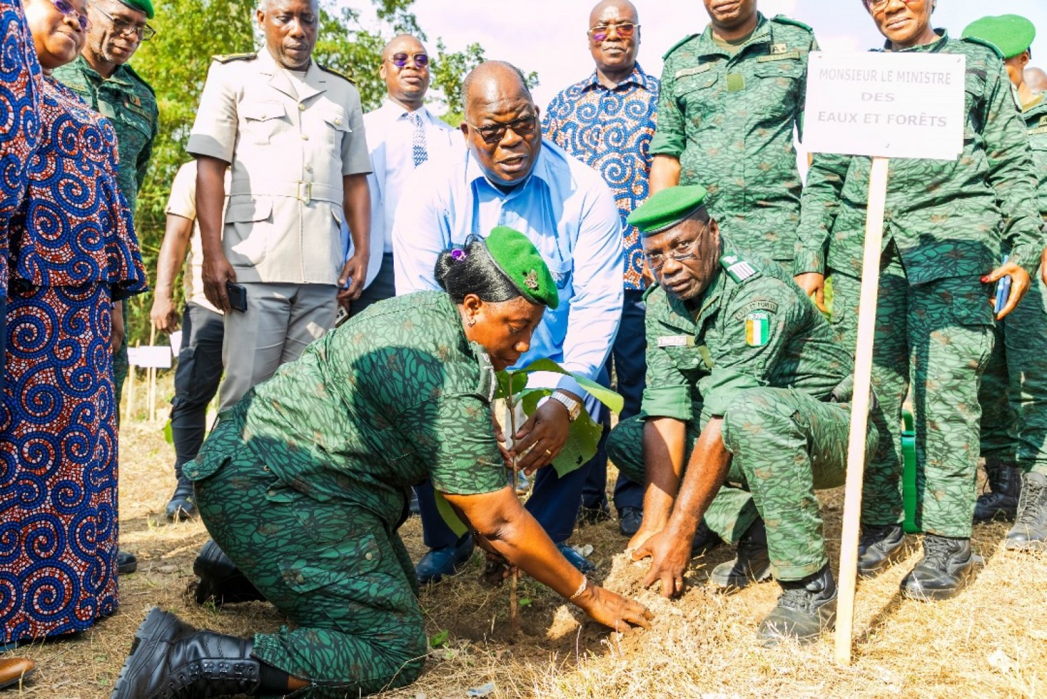 Côte d'Ivoire : Agneby-Tiassa, Laurent Tchagba remet des kits scolaires aux meilleurs élèves et participe à une séance de plantation d'arbres