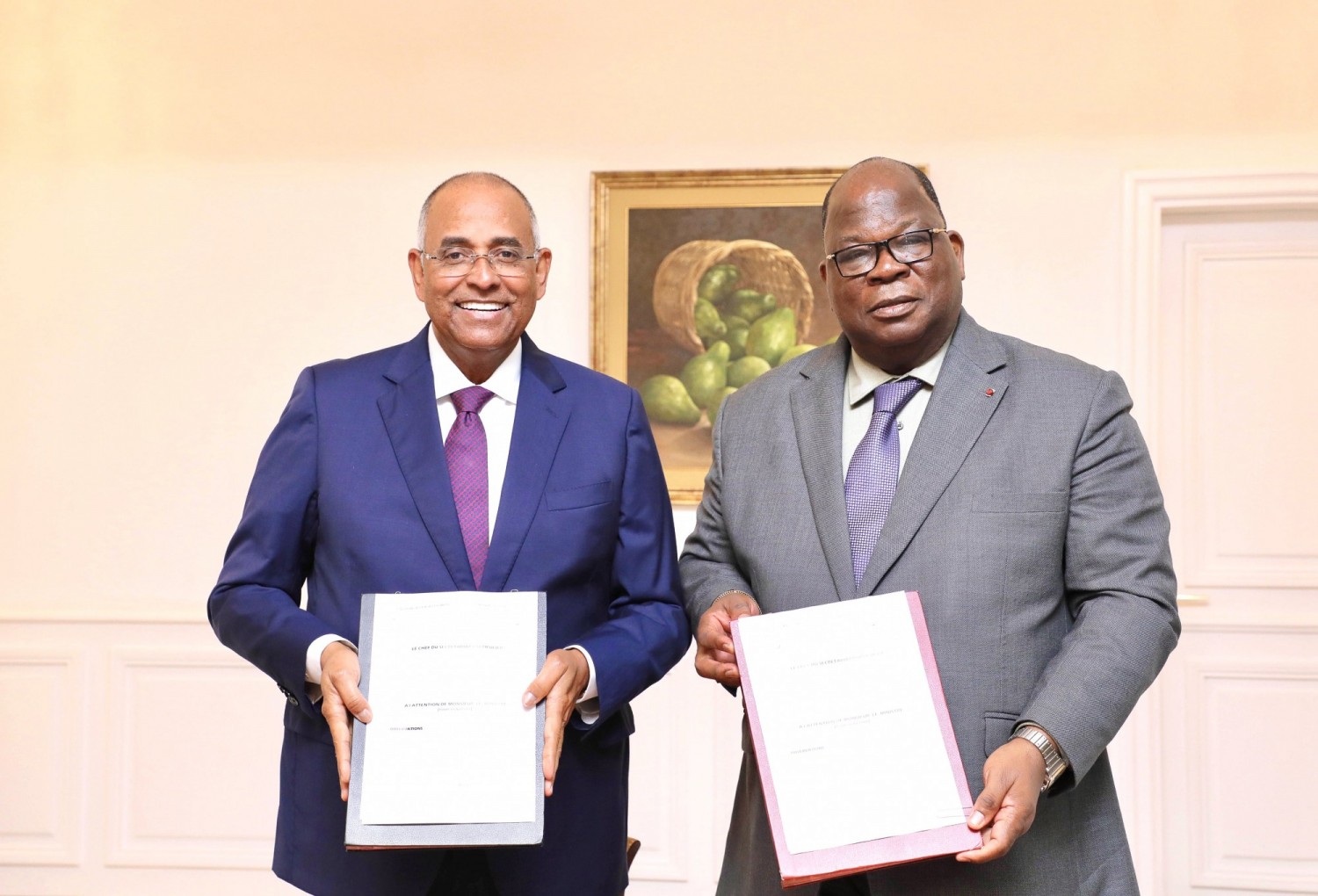 Côte d'Ivoire : Région de la Mé, Patrick Achi et Laurent Tchagba signent une convention pour aménager 2000 hectares de la forêt d'Agbo 2