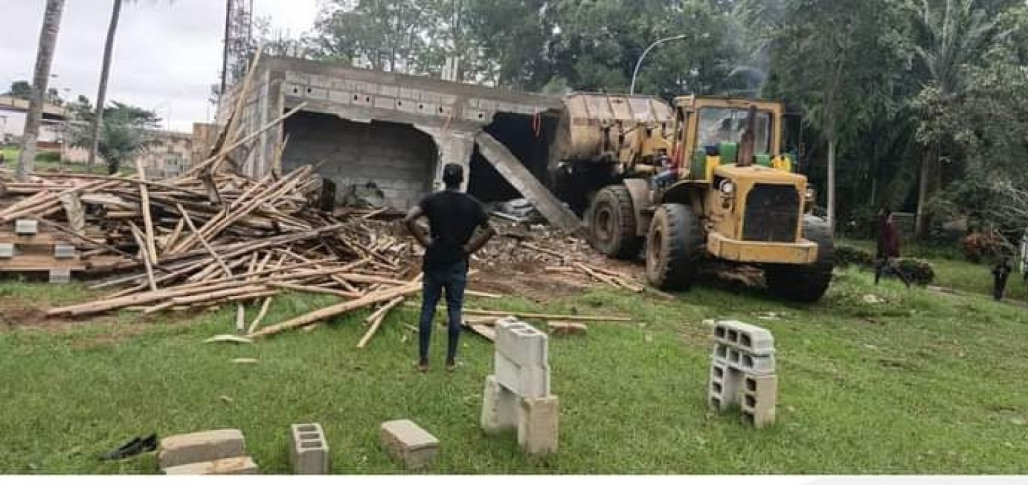 Côte d'Ivoire : Le siège en construction de la Fesci démoli