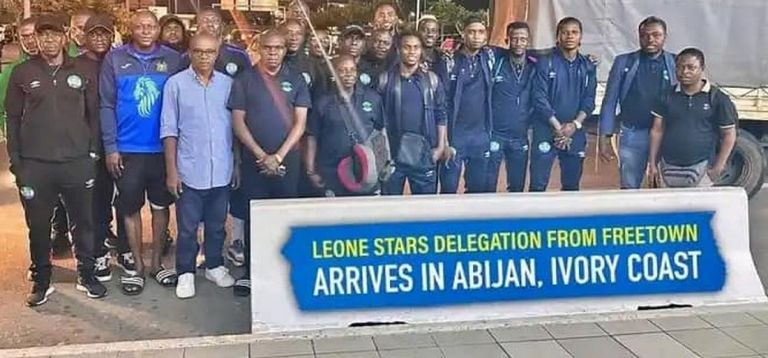 Sierra Leone-Côte d'Ivoire : Elim. CAN 2025, arrivée des Leone Stars à Abidjan pour le match contre les Eléphants