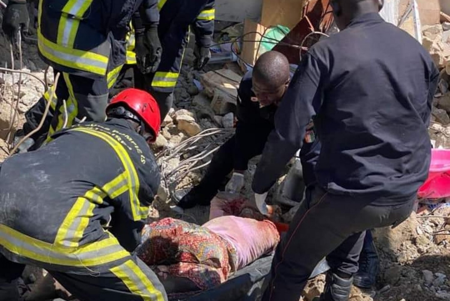 Côte d'Ivoire : Effondrement d'un bâtiment à Yopougon, le bilan provisoire 02 morts, un blessé grave