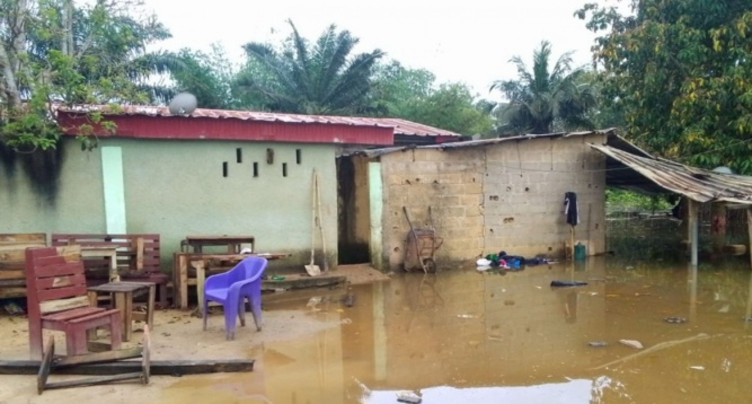 Côte d'Ivoire : Inondations dévastatrices à Alépé, habitations submergées, la maison d'un maire sous les eaux