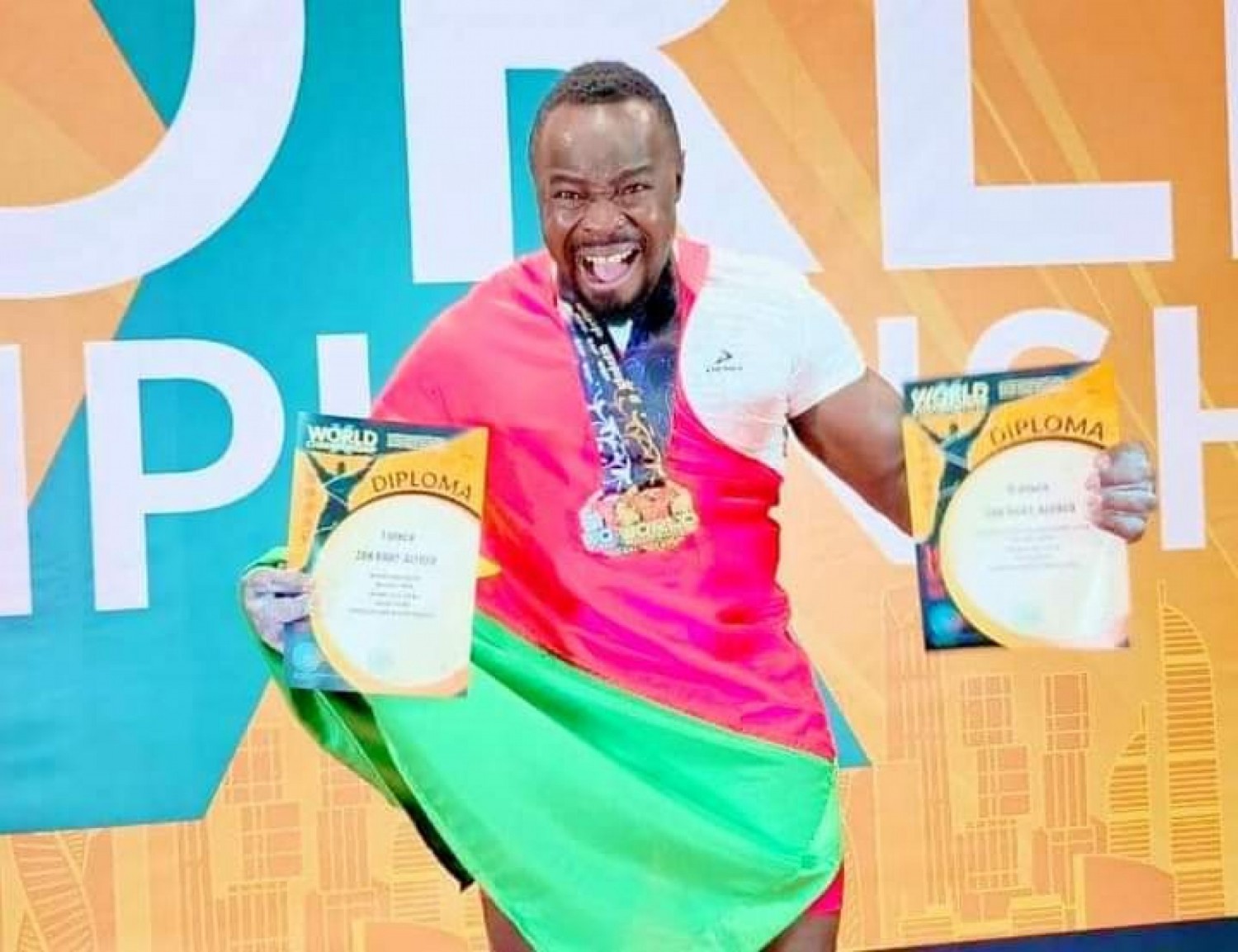 Burkina Faso : championnat du monde de power lifting, Zan Bady bat de nouveaux records à Moscou