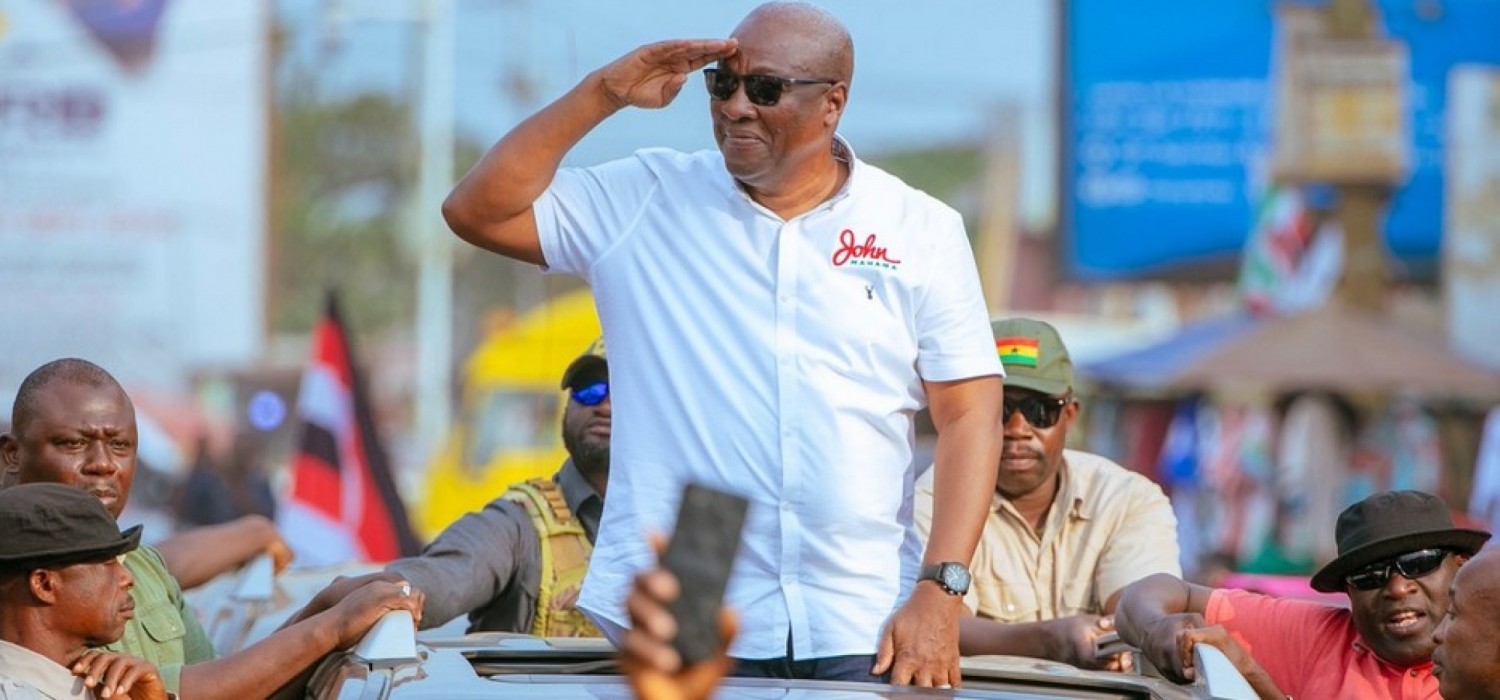 Ghana :  Présidentielle 2024, la CE proclame John Mahama Président élu avec 56 %