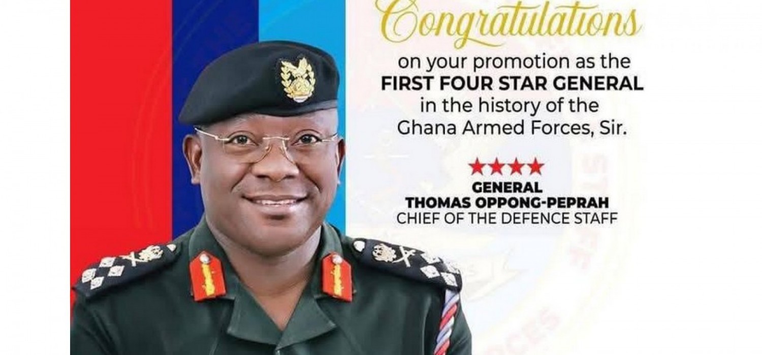 Ghana :  Le chef d'Etat-major, Thomas Oppong-Peprah, promu Général 4 étoiles