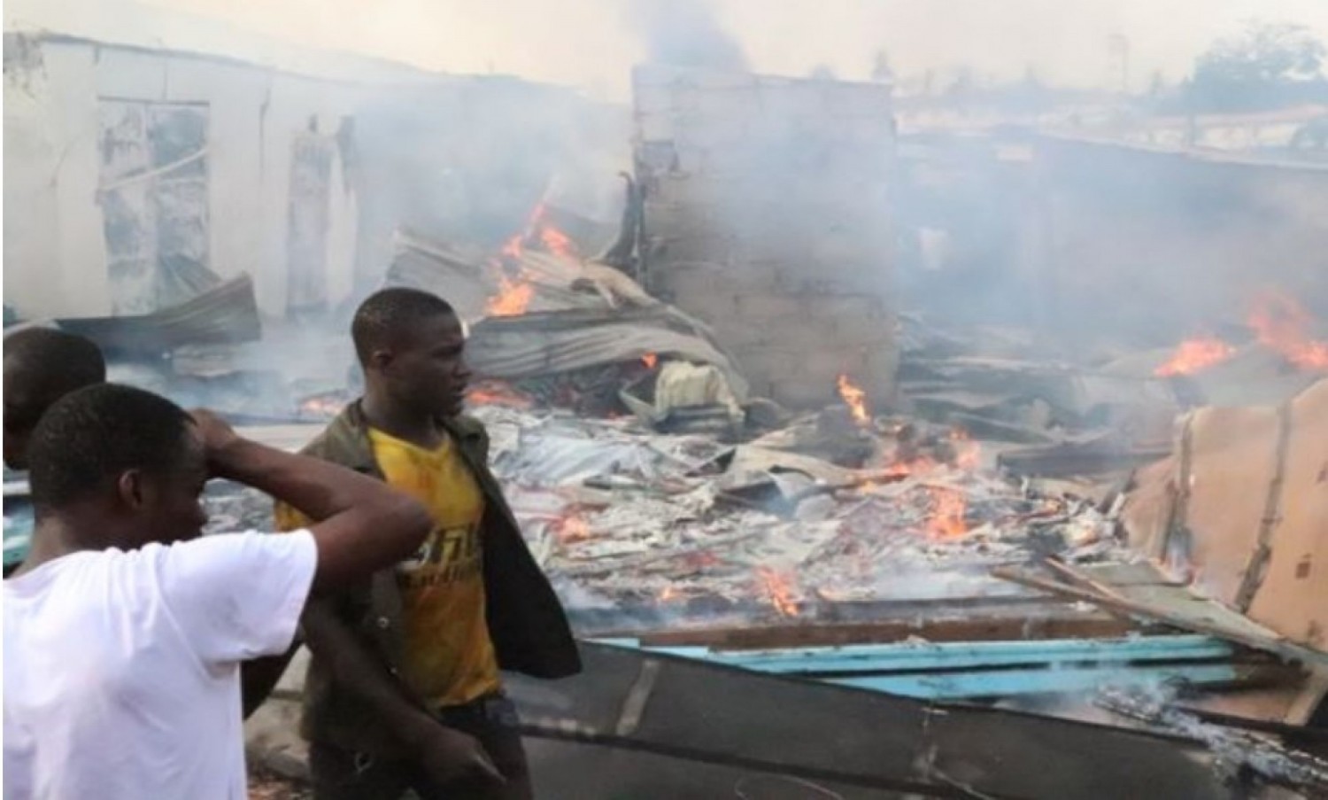 Côte d'Ivoire : Gagnoa, ce que l'on sait des causes du énième incendie déclaré mercredi au grand marché