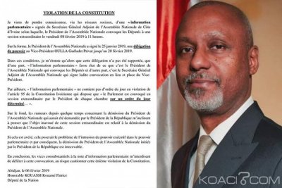 Côte d'Ivoire : Soro convoque une session extraordinaire,  un juriste recadre le député Patrice Kouassi