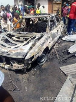 Côte d'Ivoire : Soubré, lors de la charge de sa bonbonne,   un taxi à  gaz prend feu, fait des victimes