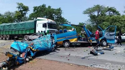 Côte d'Ivoire : Bamoro, au moins 3 morts dans une violente collision entre un Massa et un poids lourd