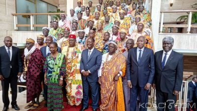 Côte d'Ivoire : Une délégation de Chefs traditionnels demandent pardon à  Ouattara pour que le pays aille de l'avant en 2020 et l'interpelle sur la peur qui abrite ses compatriotes