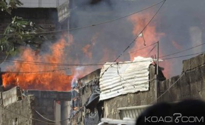 Côte d'Ivoire : Plusieurs baraques partent en feu à  Cocody, aucune perte en vie humaine