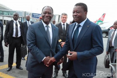 Côte d'Ivoire-Togo : Faure Gnassingbé à  Abidjan dans le cadre d'une visite d'amitié et de travail