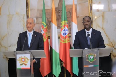 Côte d'Ivoire-Portugal :  Aux côtés de Rebelo de Souza, Ouattara annonce le renforcement de la coopération entre les deux pays