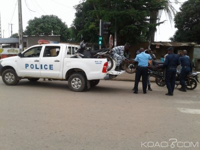 Côte d'Ivoire : Les engins à  deux et trois roues non réglementés traqués par Tuo Fozié, les carrefours verrouillés par les hommes en armes