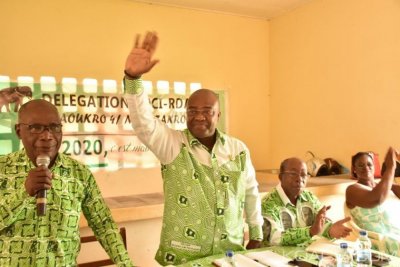 Côte d'Ivoire : 2020, à  Daoukro, Olivier Akoto appelle les militants du PDCI à  la vigilance et à  la mobilisation pour leur victoire