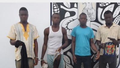 Côte d'Ivoire: Arrestation d'un présumé gang de quatre coupeurs de route à l'ouest