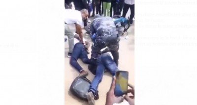 Côte d'Ivoire : Vidéo d'une arrestation de deux présumés braqueurs à moto