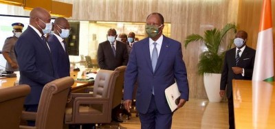 Côte d'Ivoire : Alassane Ouattara et son masque alternatif spécial « made in armée de Côte d'Ivoire »