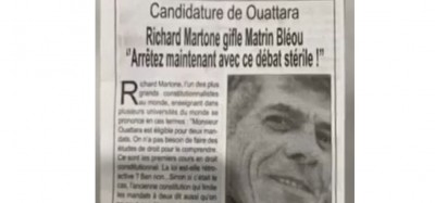 Côte d'Ivoire : Débat sur la candidature de Ouattara,  des députés RHDP  et le  Constitutionnaliste internationaliste  fantôme Richard Martone