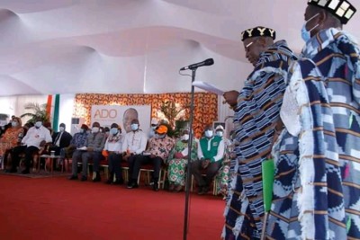 Côte d'Ivoire : Bouaké, le porte-parole des chefs Baoulé à Ouattara : « il n'y aura aucun doute que vous serez réélu dès le 1er tour...»