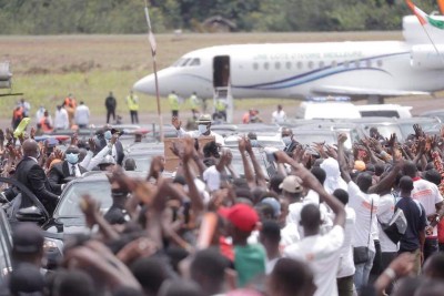 Côte d'Ivoire :   Man, les chefs traditionnels : « les peuples Dan et Wê resteront toujours fidèles au candidat du RHDP parce qu'il est la source du bonheur, la main de Dieu sur la Côte d'Ivoire »