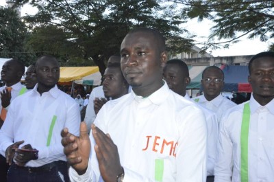 Côte d'Ivoire : Bouaké, investi président de la Jem CI, Gnande Roméo aux jeunes : « qu'on n'arrive plus à manipuler la jeunesse...»