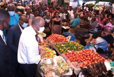 Côte d'Ivoire : Augmentation des prix des denrées alimentaires, Patrick Achi sur le terrain pour  s'enquérir des raisons