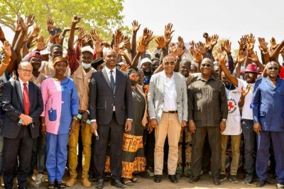 Côte d'Ivoire:   Fragilité dans les zones frontalières du nord, lancement du Programme de lutte à Ferké, 30 632 bénéficiaires, 12,3 milliards mobilisés