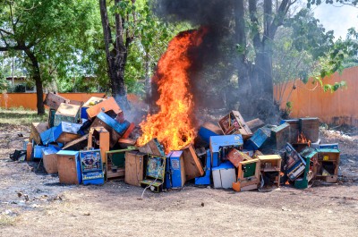 Côte d'Ivoire : Assainissement du secteur des jeux du hasard, plusieurs machines à sous illicites saisies et incinérées dans le département de Bouaflé