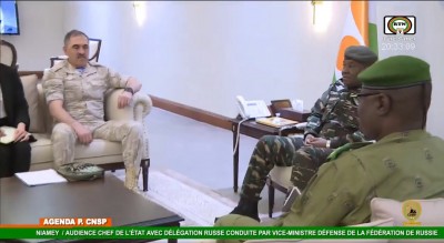 Niger : Une délégation russe reçue à Niamey par le général Abdourahamane Tiani