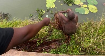 Côte d'Ivoire : Yamoussoukro, un homme tente  de se jeter dans le lac au caïman et est sauvé in extrémis par les pompiers