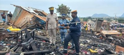 Côte d'Ivoire : Duekoué, grave incendie au petit marché de Kokoman, une nuit de dévastation
