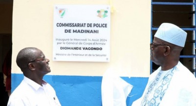 Côte d'Ivoire : Vagondo Diomandé inaugure les commissariats de Samatiguila et de Madinani et invite les populations à la cohésion gage de paix