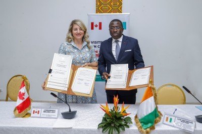 Côte d'Ivoire-Canada : Renforcement de la coopération de gouvernement à gouvernement, Wautabouna et Joly signent un Protocole d'Entente général entre les deux pays