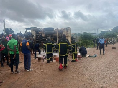 Côte d'Ivoire : Bouaké, un motocycliste et son passager renversés ce jeudi par un camion, 03 morts