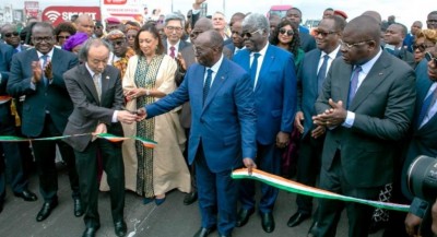 Côte d'Ivoire : Le  VPR Tiémoko Meyliet Koné inaugure la phase 2 de l'échangeur de l'amitié ivoiro-japonaise à Abidjan